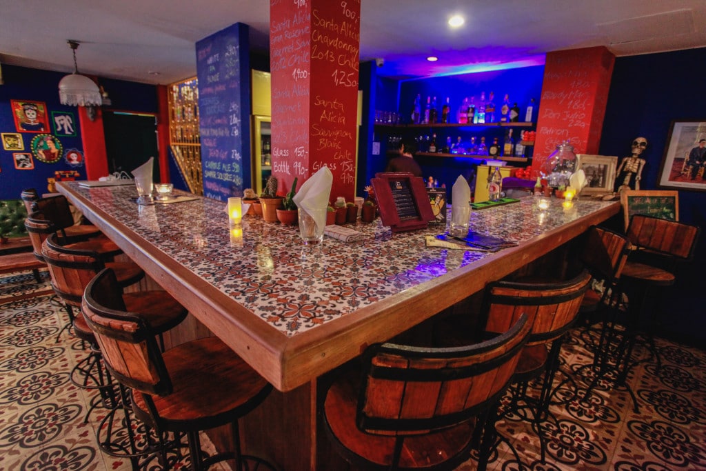 Bar area at Casa Azul